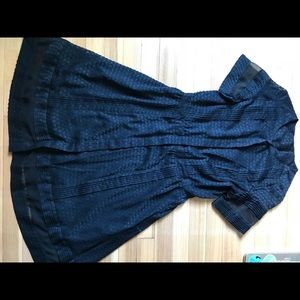 Beautiful navy full button down dress